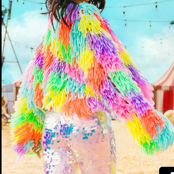 Multi Shaggy Knit Cardigan | Poshmark